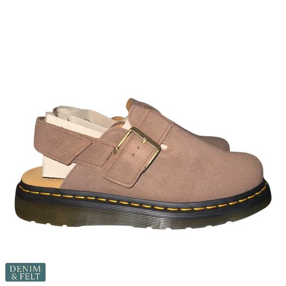 Dr. Martens Jorge II Slingback Mules Suede Leather Clog Sandals Tan Size 8 ~ NEW - Picture 8 of 13